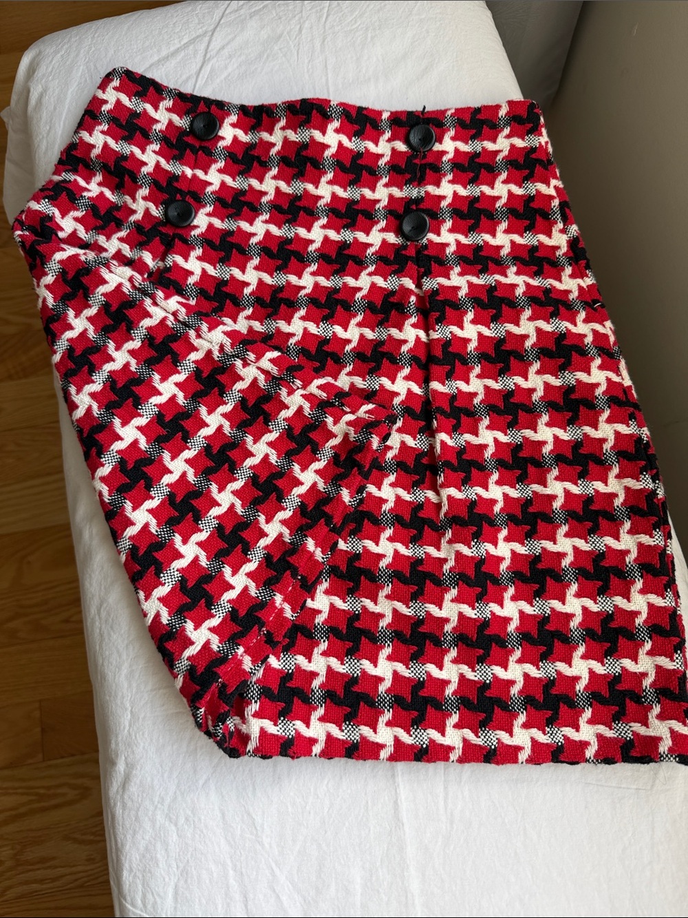 Rinascimento Red, Black & White Textured Houndstooth Top - Picture 8 of 9